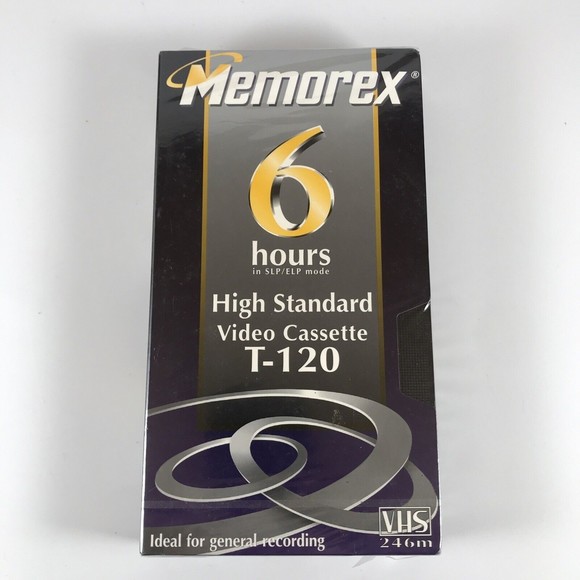 Blank VHS Video Tape Memorex High Standard T-120 6 Hours New Sealed - Picture 3 of 6